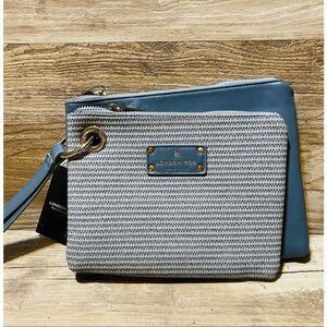 London Fog Washed Denim 100th Anniversary Travel Pouches Bag